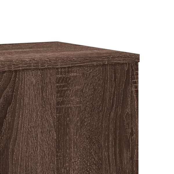 vidaXL Plantestativ brun eik 33x33x100 cm konstruert tre