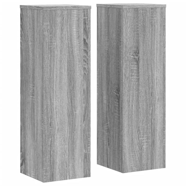 vidaXL Växtställ 2 st grå sonoma 25x25x80 cm konstruerat trä