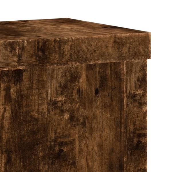 vidaXL Växtställ 2 st rökfärgad ek 10x10x18 cm konstruerat trä