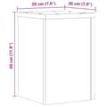 Miniatyrbilde 11 av 11: vidaXL Plantestativer 2 stk brun eik 20x20x30 cm konstruert tre
