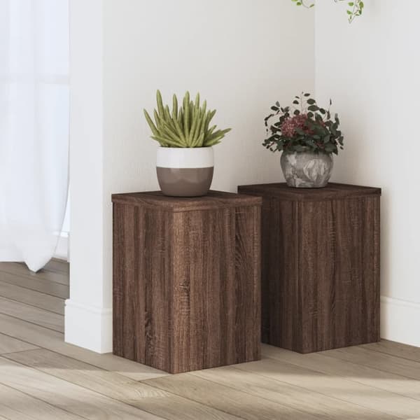 vidaXL Plantestativer 2 stk brun eik 20x20x30 cm konstruert tre
