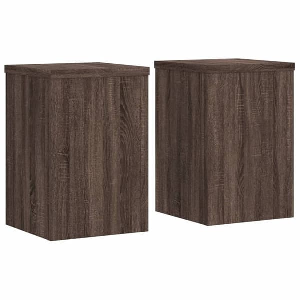 vidaXL Plantestativer 2 stk brun eik 20x20x30 cm konstruert tre