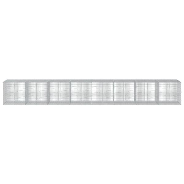 vidaXL Gabionkurv med deksel 800x100x100 cm galvanisert jern