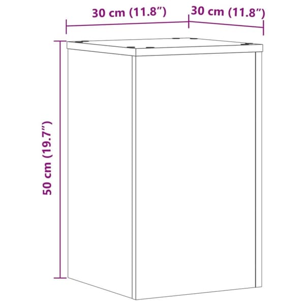 vidaXL Växtställ 2 st vit 30x30x50 cm konstruerat trä
