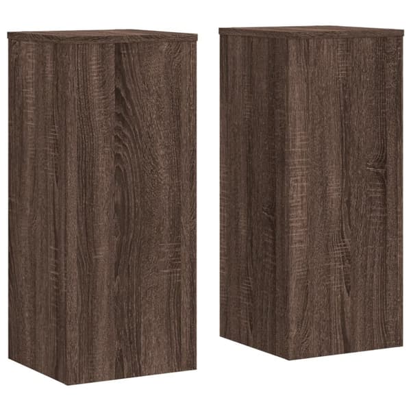 vidaXL Kasvitelineet 2 kpl ruskea tammi 30x30x70 cm tekninen puu
