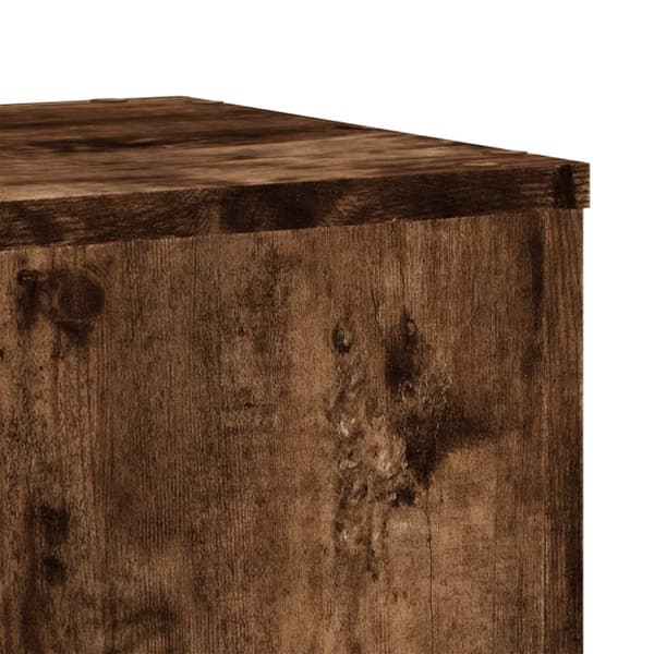 vidaXL Plantestativer 2 stk røkt eik 30x30x70 cm konstruert tre