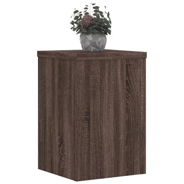 vidaXL Växtställ 2 st brun ek 25x25x35 cm konstruerat trä