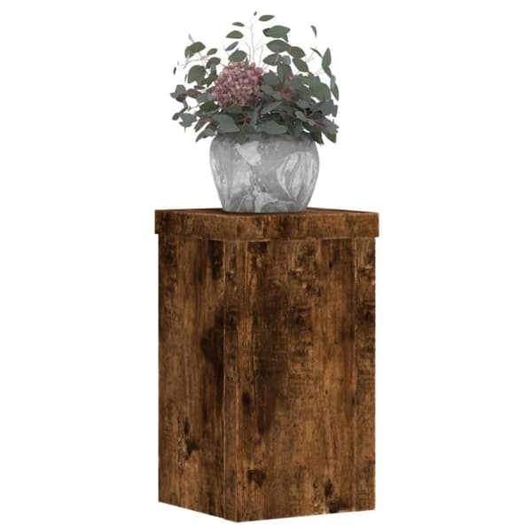 vidaXL plantestativer 2 stk. 10x10x18 cm konstrueret træ røget eg