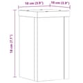 Miniatyrbillede 11 af 11: vidaXL plantestativer 2 stk. 10x10x18 cm konstrueret træ røget eg