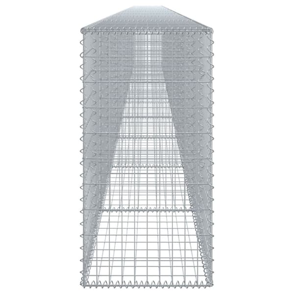 vidaXL gabionkurv med cover 1000x50x100 cm galvaniseret jern