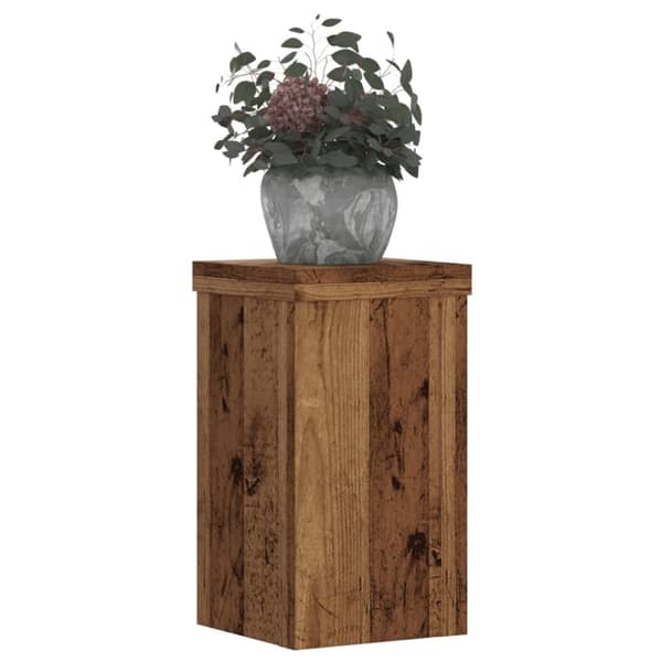 vidaXL plantestativer 2 stk. 10x10x18 cm konstrueret træ antikt træ