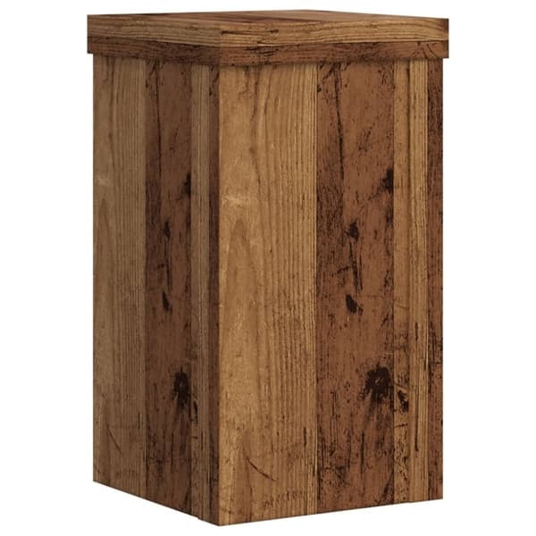vidaXL plantestativer 2 stk. 10x10x18 cm konstrueret træ antikt træ