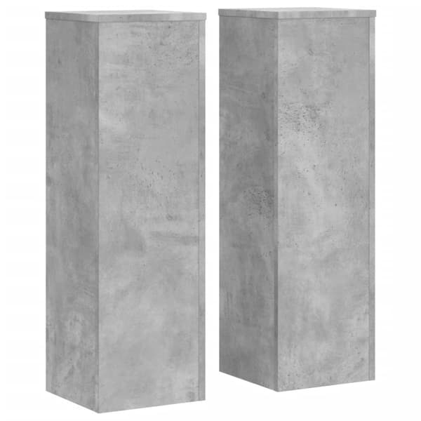 vidaXL Plantestativer 2 stk betonggrå 25x25x80 cm konstruert tre