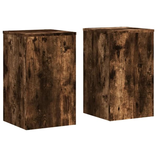 vidaXL plantestativer 2 stk. 30x30x50 cm konstrueret træ røget eg