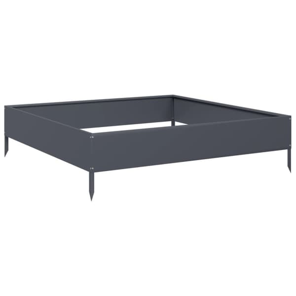 vidaXL Høybed antrasitt 100x100x26 cm stål