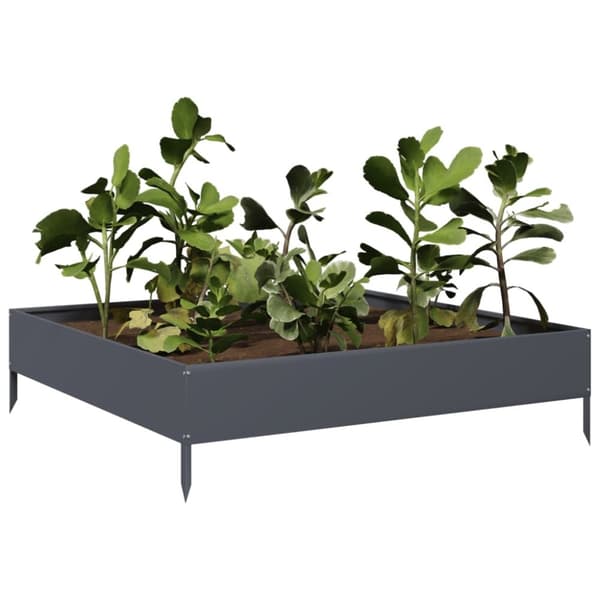 vidaXL Høybed antrasitt 100x100x26 cm stål