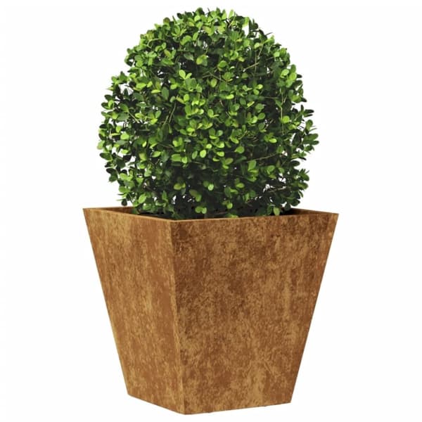 vidaXL Hageplantekar 30x30x30 cm oksidert stål