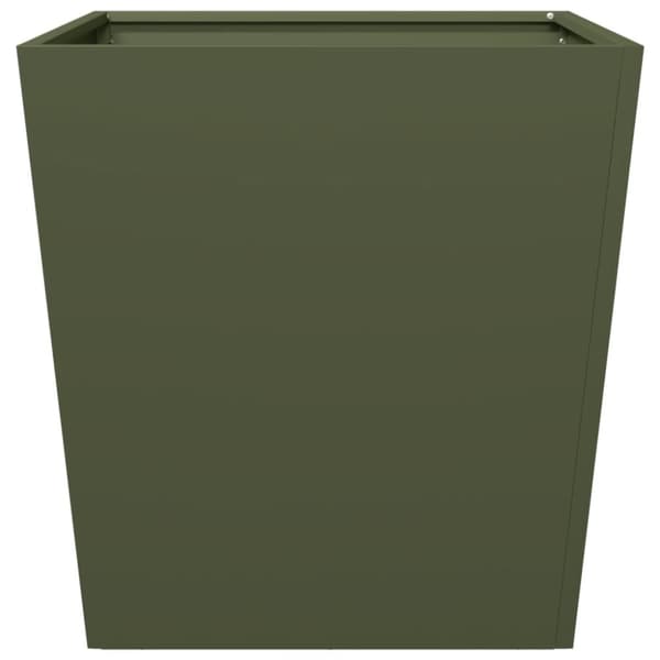 vidaXL Plantekasse olivengrønn 50x50x50 cm stål