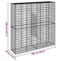 Miniatyrbilde 8 av 8: vidaXL Gabionkurv med deksel 200x50x200 cm galvanisert jern