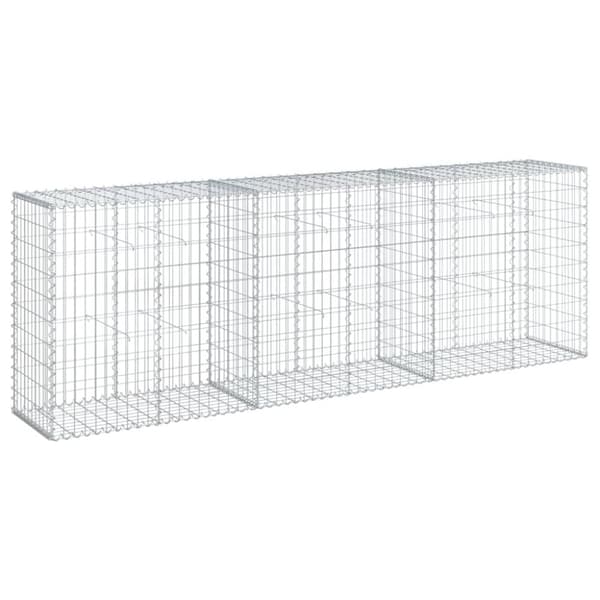 vidaXL Kivikori katolla 300x50x100 cm galvanoitu rauta