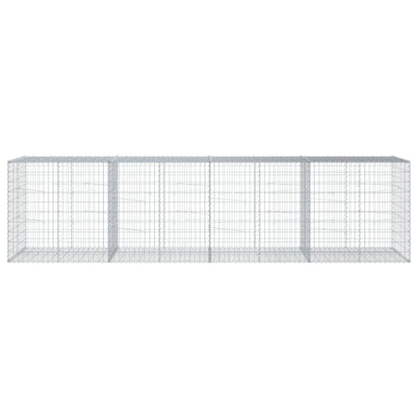 vidaXL Kivikori katolla 400x100x100 cm galvanoitu rauta