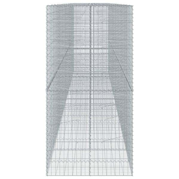 vidaXL gabionkurv med cover 850x100x200 cm galvaniseret jern