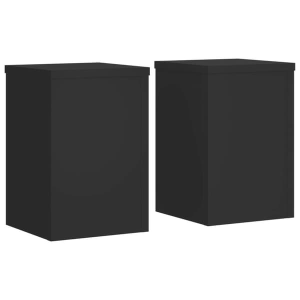 vidaXL plantestativer 2 stk. 25x25x35 cm konstrueret træ sort