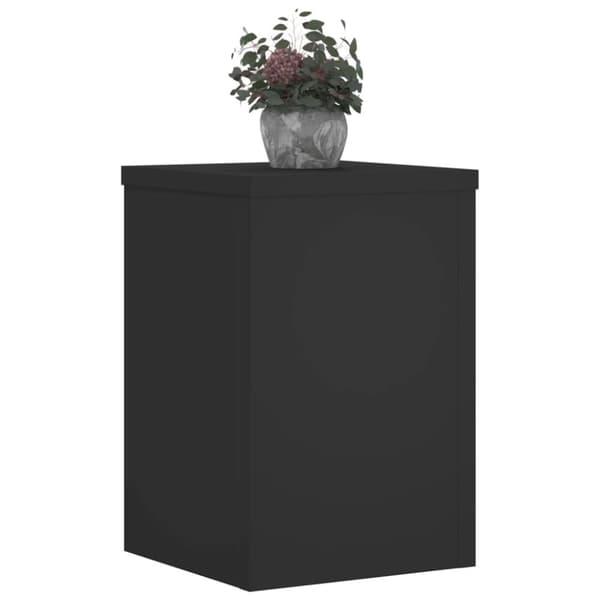 vidaXL plantestativer 2 stk. 25x25x35 cm konstrueret træ sort