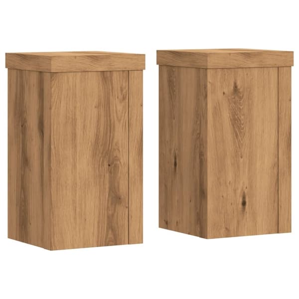 vidaXL plantestativer 2 stk. 10x10x18 cm konstrueret træ egetræsfarvet