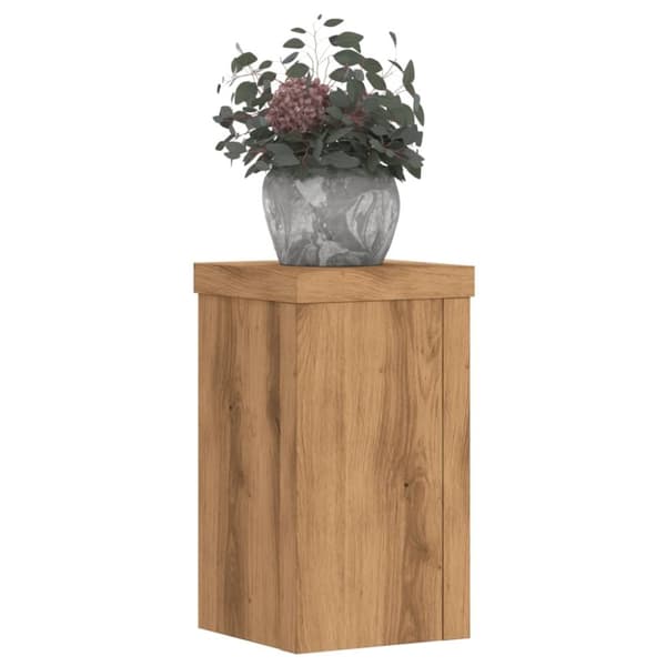 vidaXL plantestativer 2 stk. 10x10x18 cm konstrueret træ egetræsfarvet