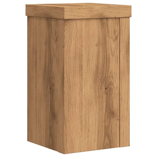 vidaXL plantestativer 2 stk. 10x10x18 cm konstrueret træ egetræsfarvet