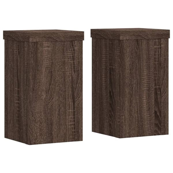 vidaXL Kasvitelineet 2 kpl ruskea tammi 10x10x18 cm tekninen puu