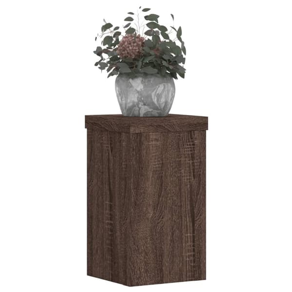 vidaXL Kasvitelineet 2 kpl ruskea tammi 10x10x18 cm tekninen puu