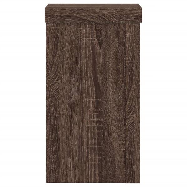 vidaXL Kasvitelineet 2 kpl ruskea tammi 10x10x18 cm tekninen puu