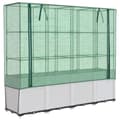 Miniatyrbillede 3 af 10: vidaXL højbed med drivhusovertræk 160x40x153 cm rattan-look