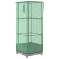 Miniatyrbillede 7 af 10: vidaXL højbed med drivhusovertræk 40x40x123 cm rattan-look
