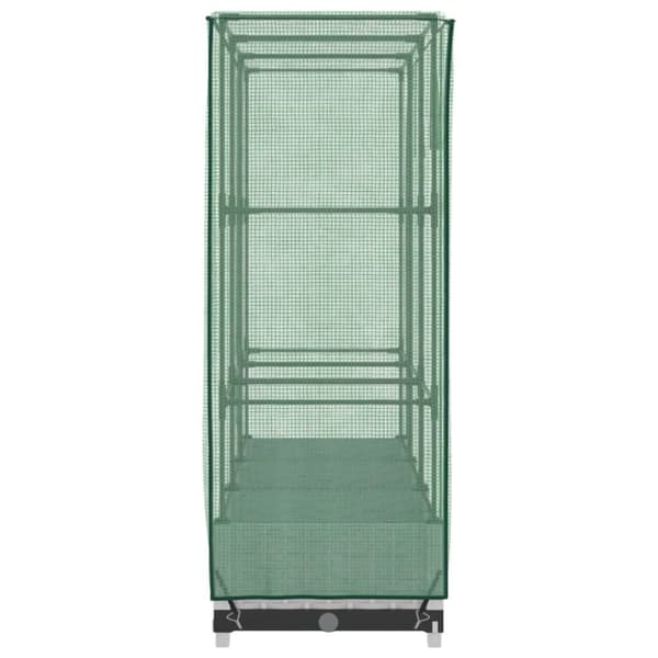 vidaXL højbed med drivhusovertræk 120x40x123 cm rattan-look