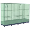Miniatyrbilde 7 av 10: vidaXL Høyseng med drivhustrekk rottingutseende 160x40x123 cm