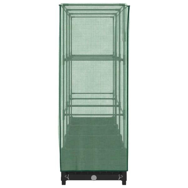 vidaXL højbed med drivhusovertræk 120x40x123 cm rattan-look