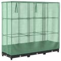 Miniatyrbillede 7 af 10: vidaXL højbed med drivhusovertræk 120x40x123 cm rattan-look