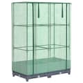 Miniatyrbillede 3 af 10: vidaXL højbed med drivhusovertræk 80x40x123 cm rattan-look