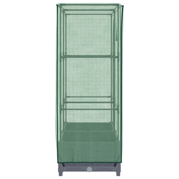 vidaXL højbed med drivhusovertræk 80x40x123 cm rattan-look
