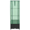 Miniatyrbillede 5 af 10: vidaXL højbed med drivhusovertræk 40x40x139 cm rattan-look