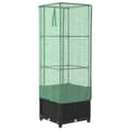 Miniatyrbillede 7 af 10: vidaXL højbed med drivhusovertræk 40x40x139 cm rattan-look