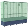 Miniatyrbillede 7 af 10: vidaXL højbed med drivhusovertræk 160x40x138 cm rattan-look