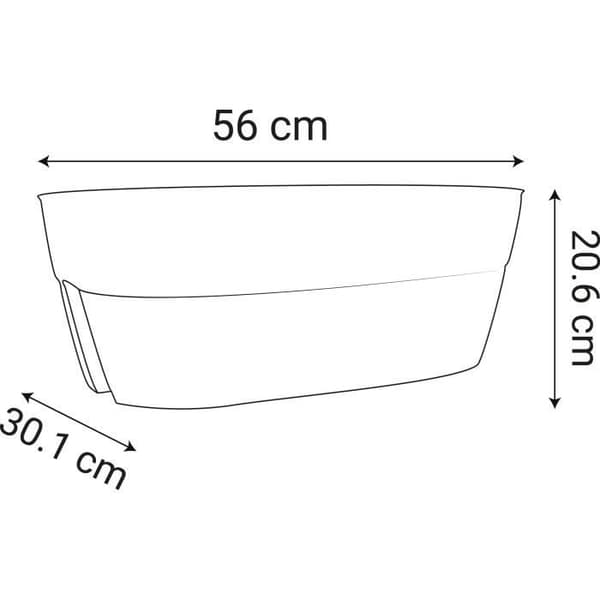 EDA Jardinière Cavalière OSAKA 19,5 L - Grå antracit - För balkonger och räcken