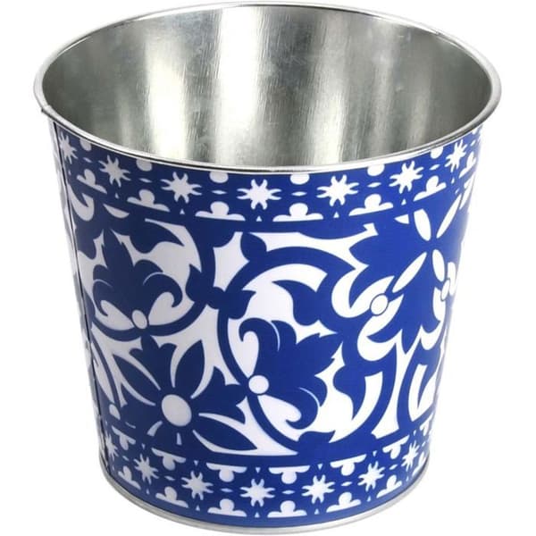 Zink planter 3 krukor cementplattor