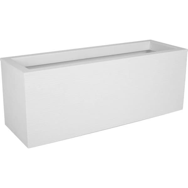 EDA PLASTIQUE Blomlåda Graphit Up - 25 L - 59 x 19,5 x 22,8 cm - Kalkad vit