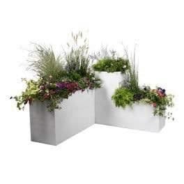 EDA Blomlåda fyrkantig Grafit - 57 L - 49,5 x 49,5 x 49,5 cm - Vit cerusé