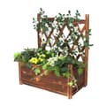 Miniatyrbillede 1 af 2: Forhøjet Højbed med Espalier, Holdbart Fyrretræ, Rigeligt Plads til Plantning,BRUN